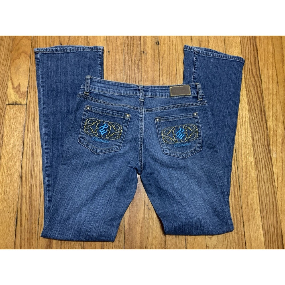 Rocawear VTG Y2K Hip Jeans Boot Cut Embellished Pockets Women's Size 26/5